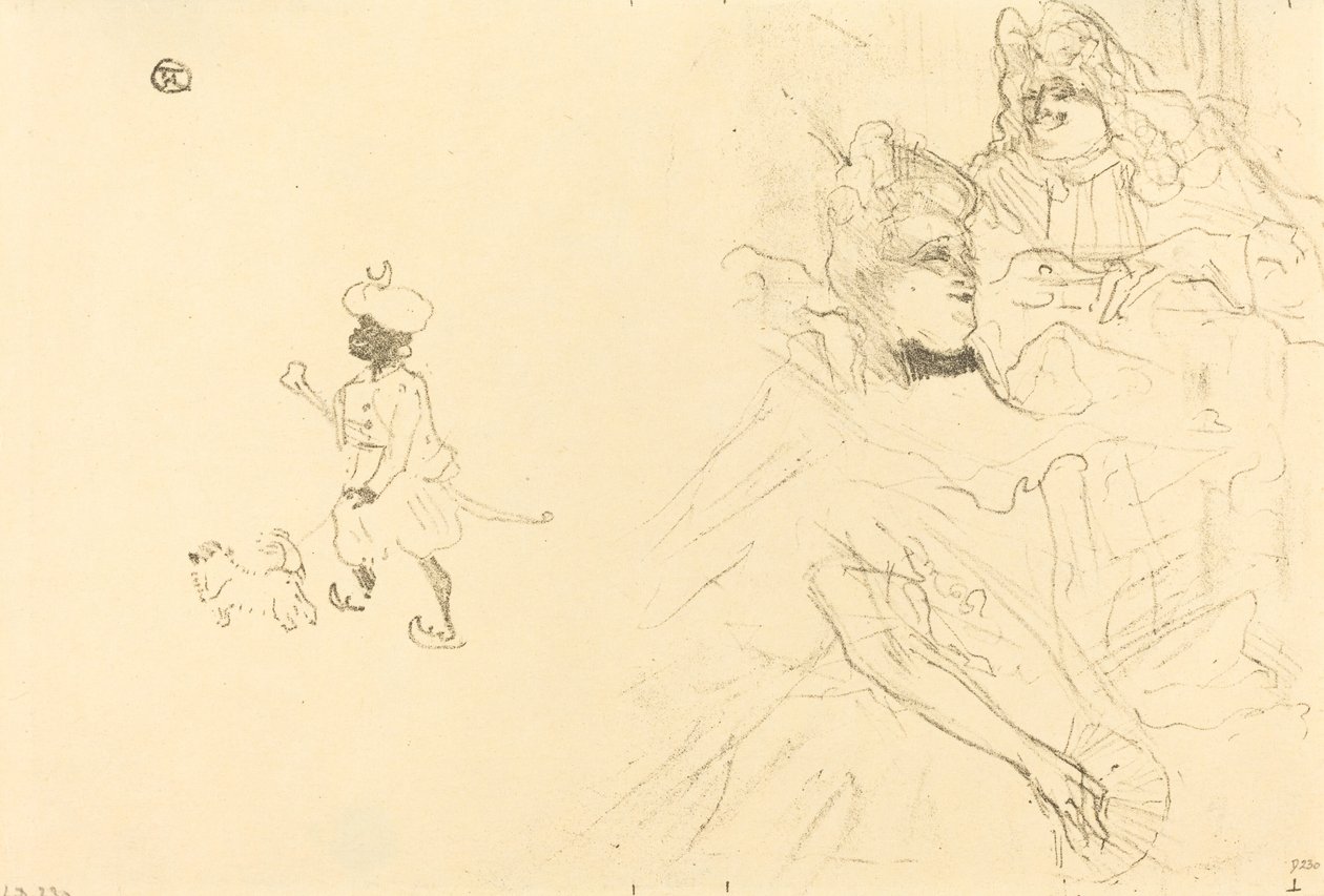 Kansi kappaleeseen "The example of Ninon de Lenclos in love" tekijältä Henri de Toulouse Lautrec