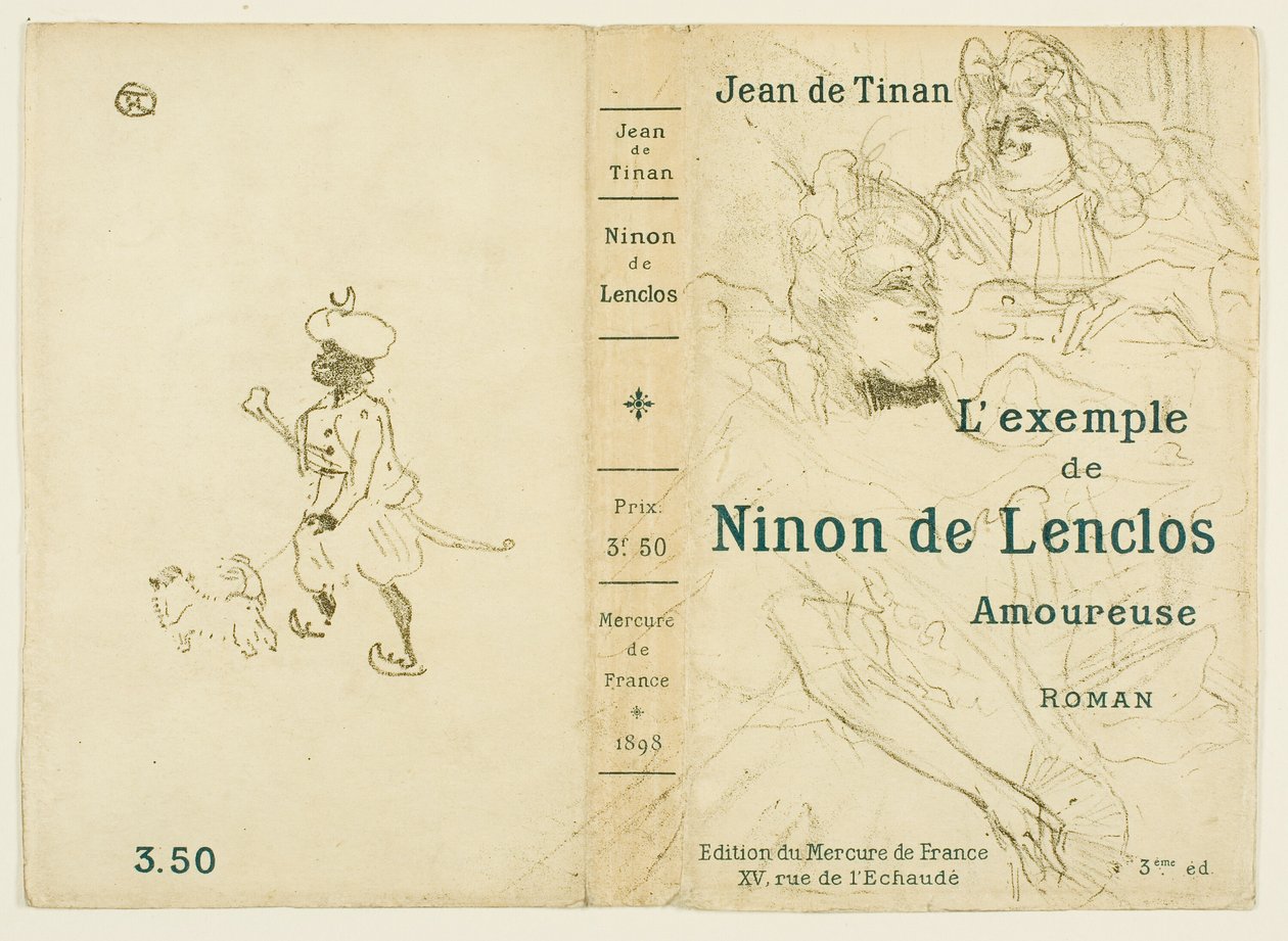 Kansi: Ninon de Lenclosin rakastunut esimerkki tekijältä Henri de Toulouse Lautrec