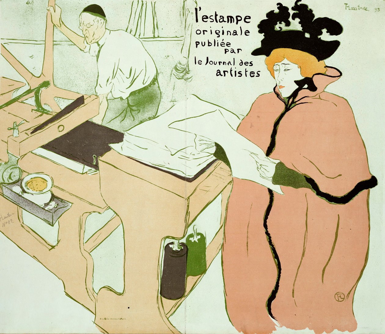 Kansi "l"Original Printille", 1893 tekijältä Henri de Toulouse Lautrec