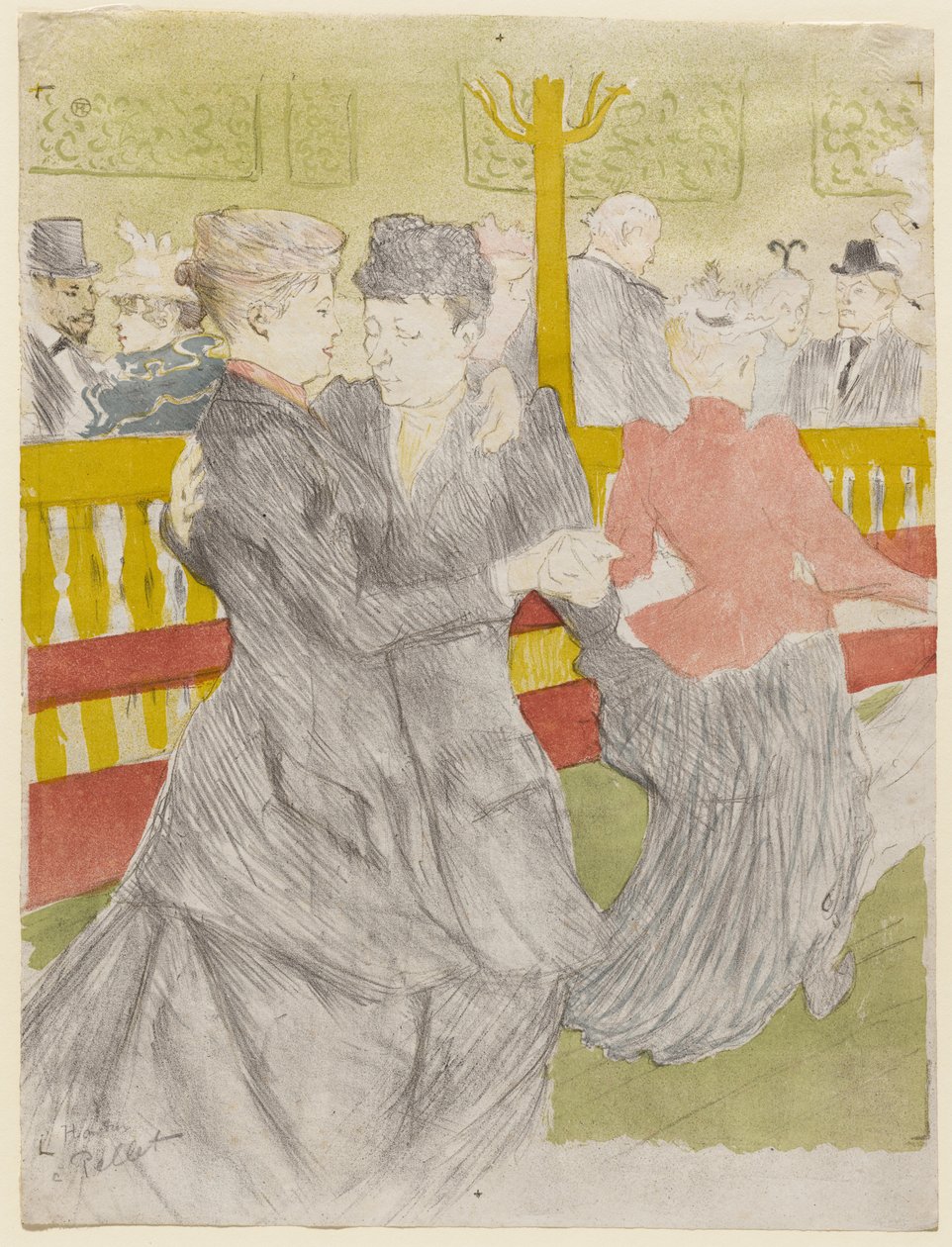 Tanssi Moulin Rougessa, 1897 tekijältä Henri de Toulouse Lautrec