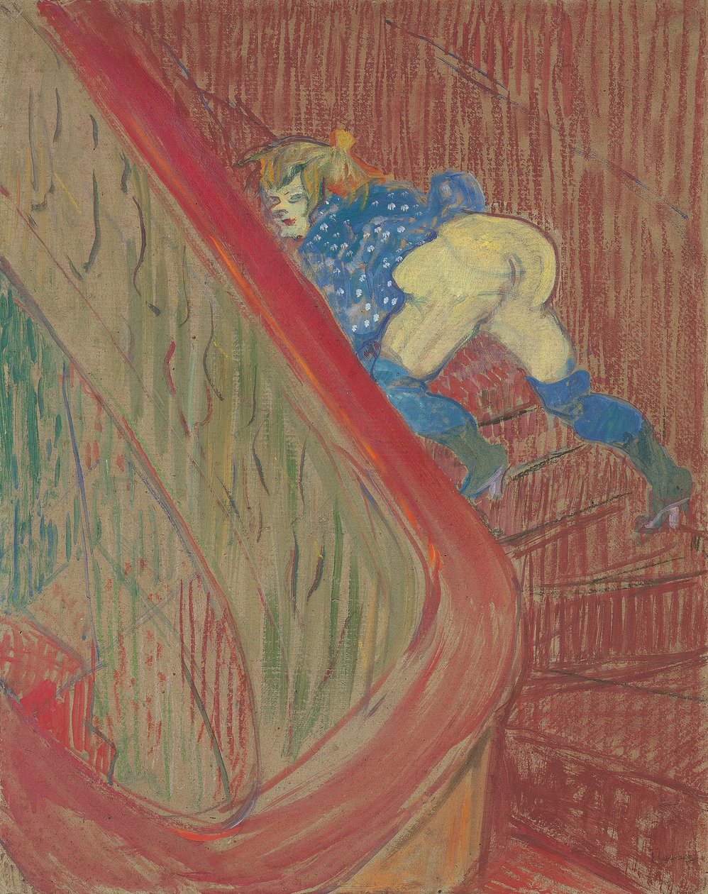 Rue des Moulinsin portaissa, 1893 tekijältä Henri de Toulouse Lautrec