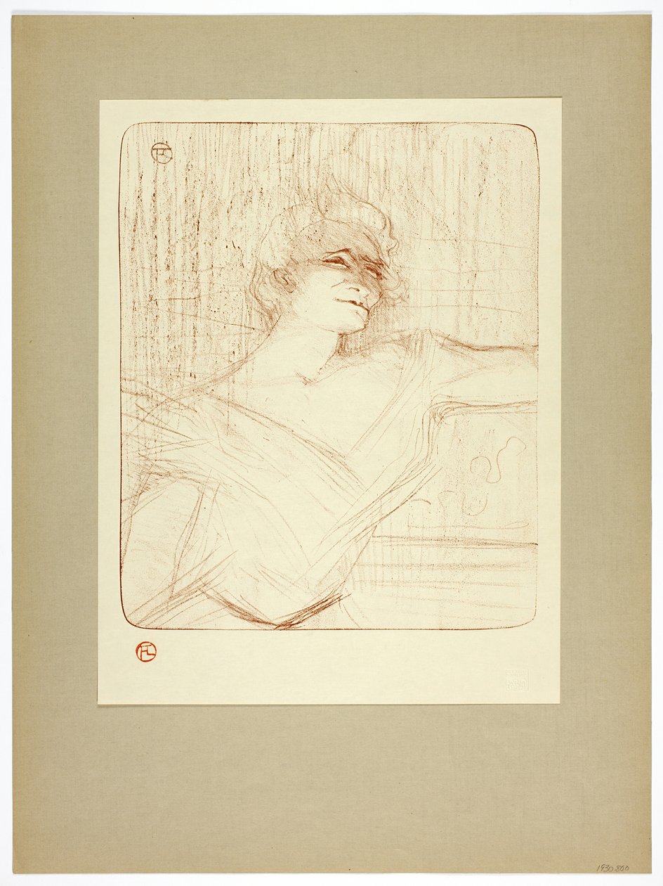 Liimassa levy kaksi Yvette Guilbertiltä tekijältä Henri de Toulouse Lautrec