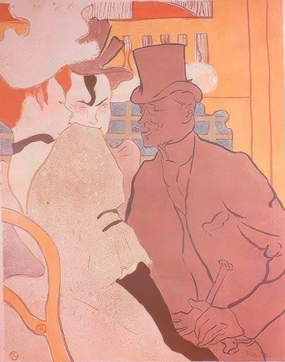 Englantilainen Moulin Rougessa tekijältä Henri de Toulouse Lautrec