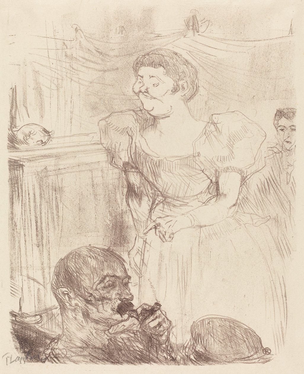 Di Ti Fellow - Englantilaiset Cafe-Concertissa Di Ti Fellow - Anglaise au Café-Concert, 1898. tekijältä Henri de Toulouse Lautrec