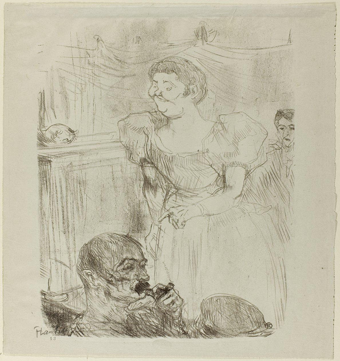 Di ti Fellow, englantilainen laulaja kahvila-konsertissa tekijältä Henri de Toulouse Lautrec