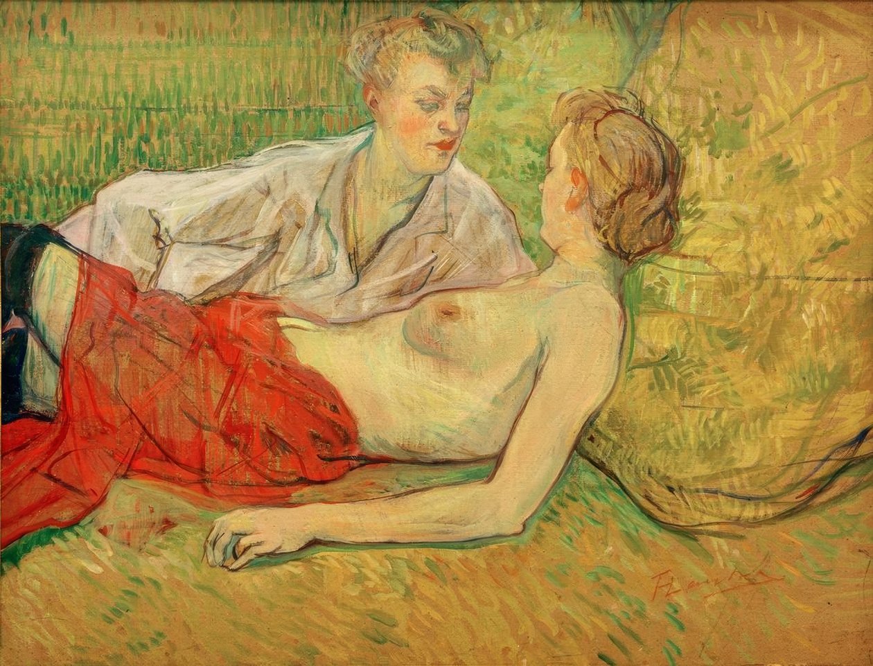 Die beiden Freundinnen tekijältä Henri de Toulouse Lautrec