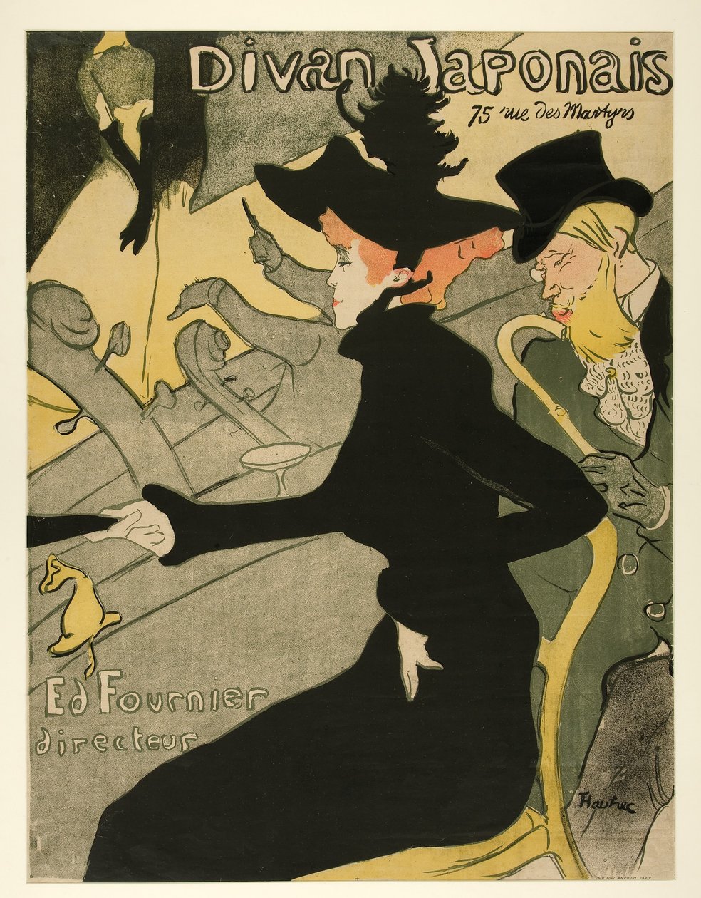 Japanilainen sohva, pubi. 1892 tekijältä Henri de Toulouse Lautrec
