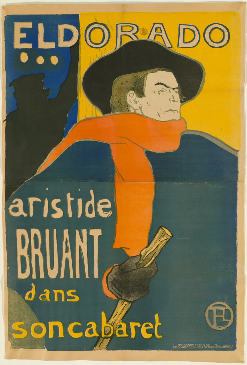 Eldorado: Aristide Bruant tekijältä Henri de Toulouse Lautrec