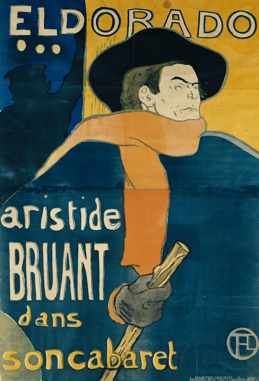 El Dorado, Aristide Bruant, 1892 tekijältä Henri de Toulouse Lautrec