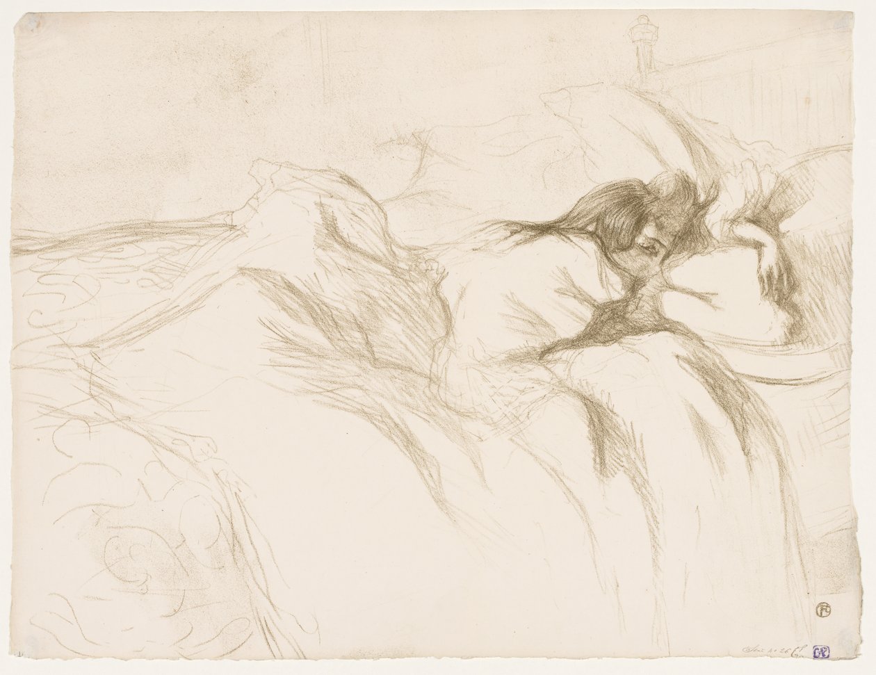 Elles: Nainen nukkumassa, 1896. tekijältä Henri de Toulouse Lautrec
