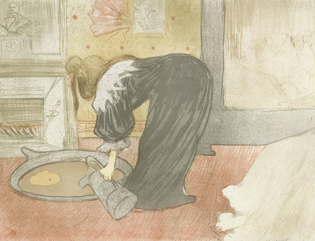 Elles: Elles: Nainen ammeen ääressä tekijältä Henri de Toulouse Lautrec