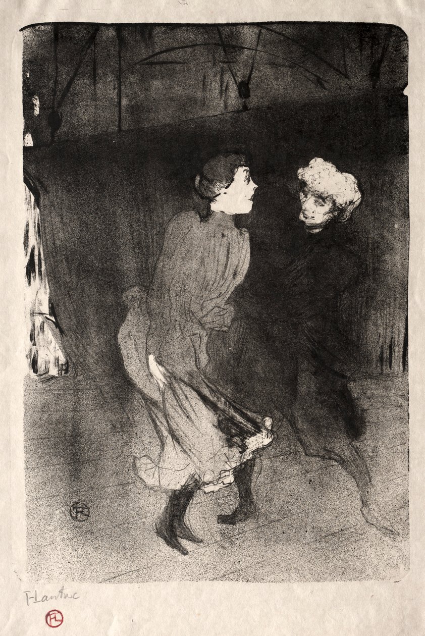 Emilienne dAlecon ja Mariquita of the Follies-Bergère, 1893. tekijältä Henri de Toulouse Lautrec