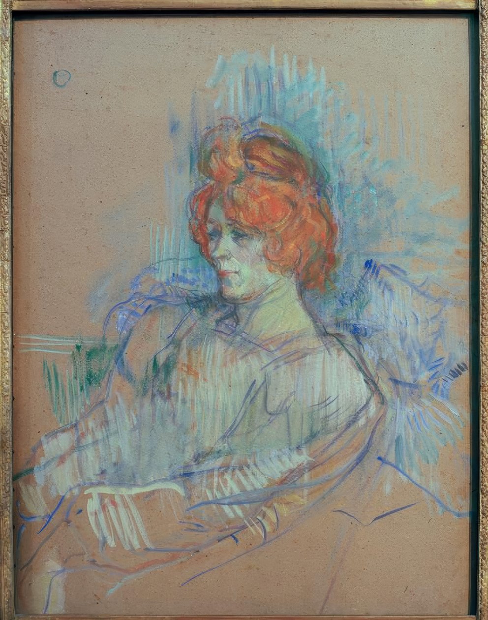 Nainen istuu tekijältä Henri de Toulouse Lautrec