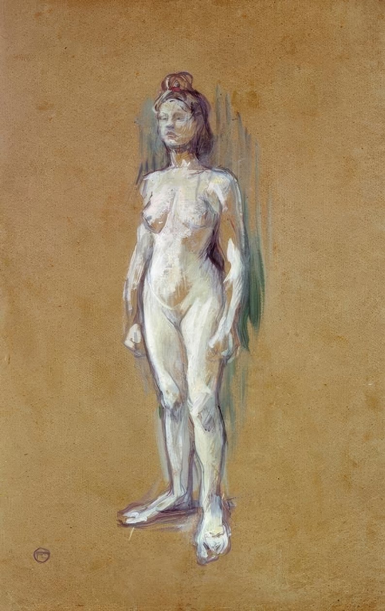 Femme nue debout de face tekijältä Henri de Toulouse Lautrec