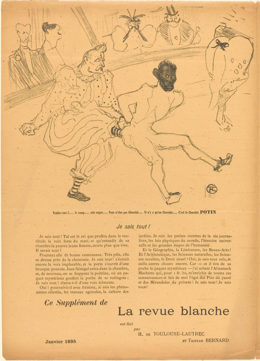 Jalka ja suklaa (Footit et Chocolat) [vasen suora] tekijältä Henri de Toulouse Lautrec