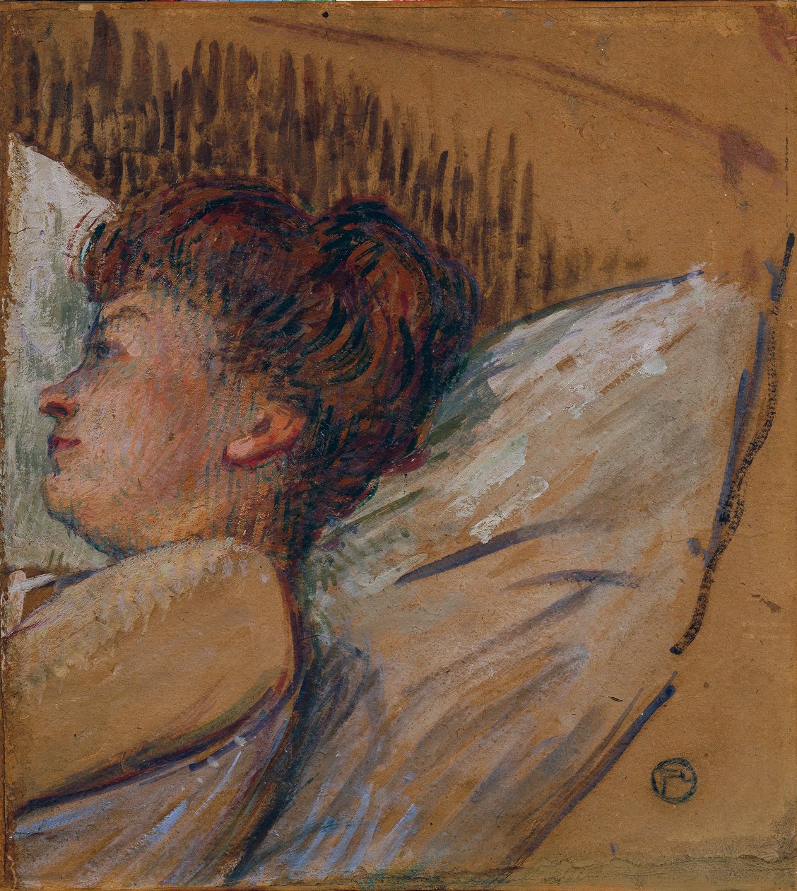 nainen sängyssä tekijältä Henri de Toulouse Lautrec