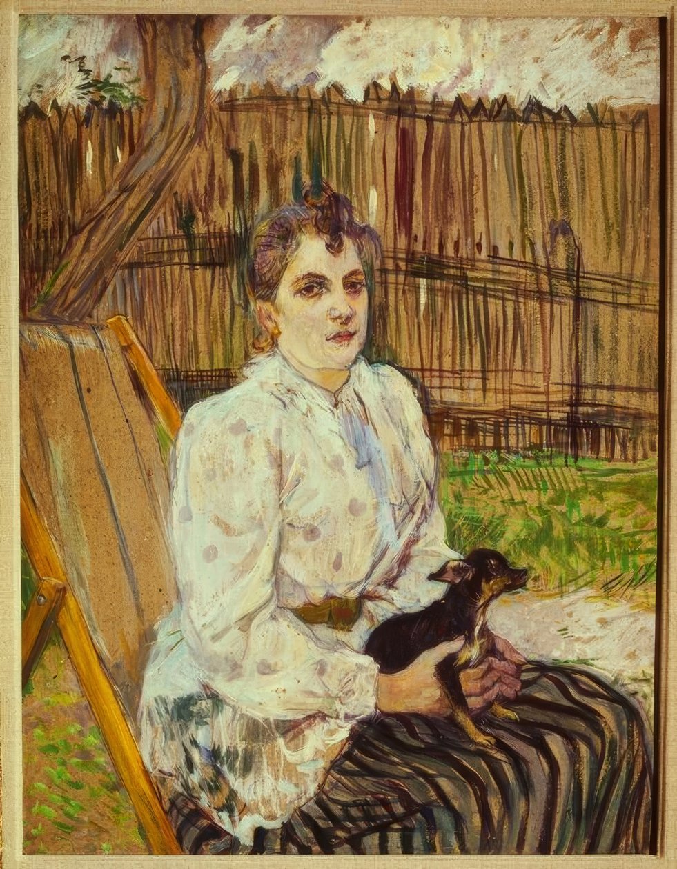 Frau mit Hund tekijältä Henri de Toulouse Lautrec