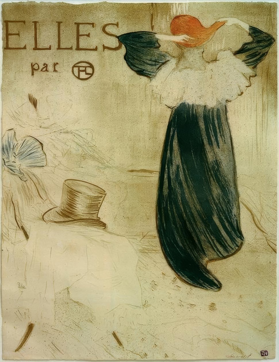 Frontispice pour Elles tekijältä Henri de Toulouse Lautrec