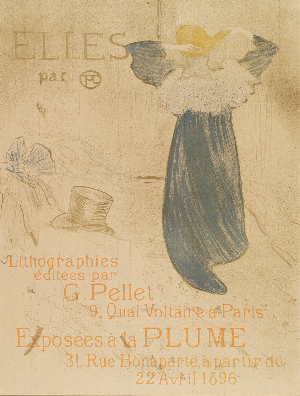 Huonekalut ja erilaiset esineet 1100- ja 1300-luvuilta tekijältä Henri de Toulouse Lautrec