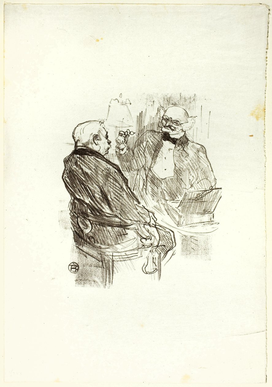 Georges Clemenceau ja optikko Mayer Au Pied du Sinaïsta tekijältä Henri de Toulouse Lautrec