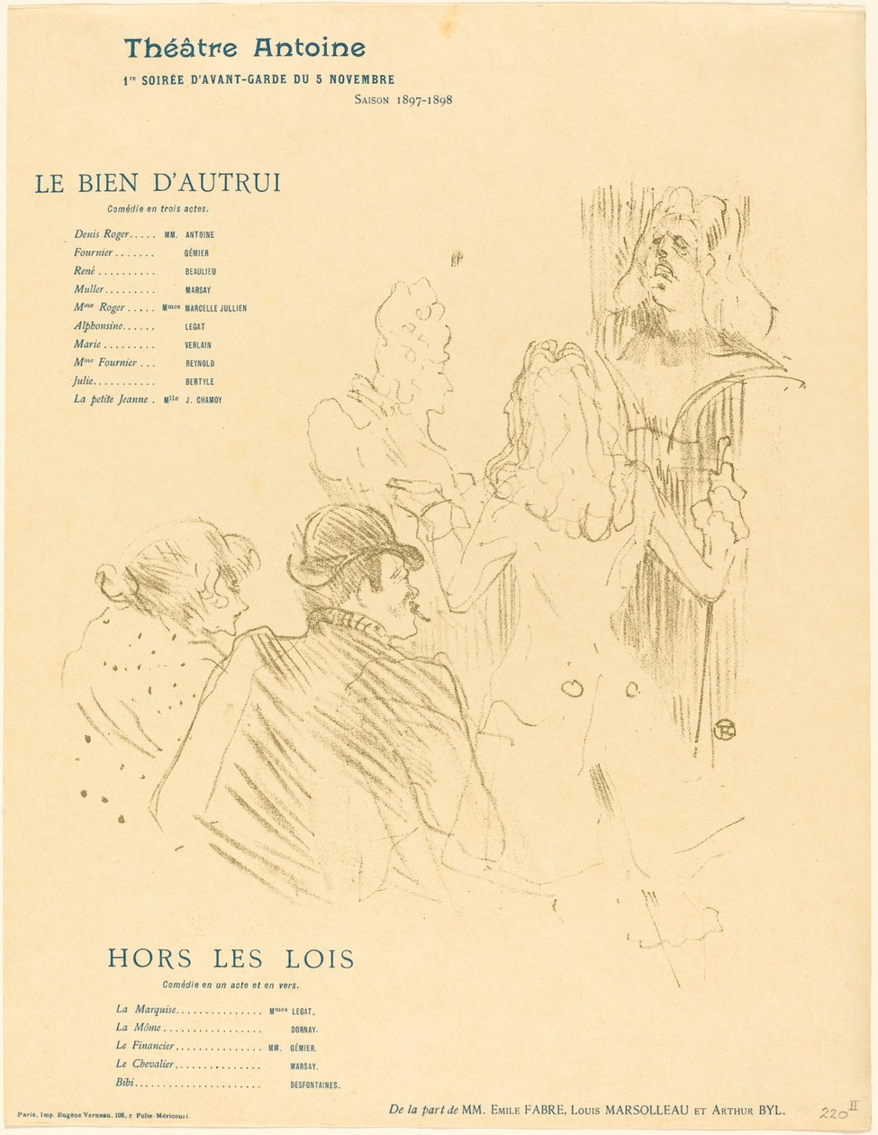 Kunnia Molierelle Kunnia Molierelle, 1897. tekijältä Henri de Toulouse Lautrec