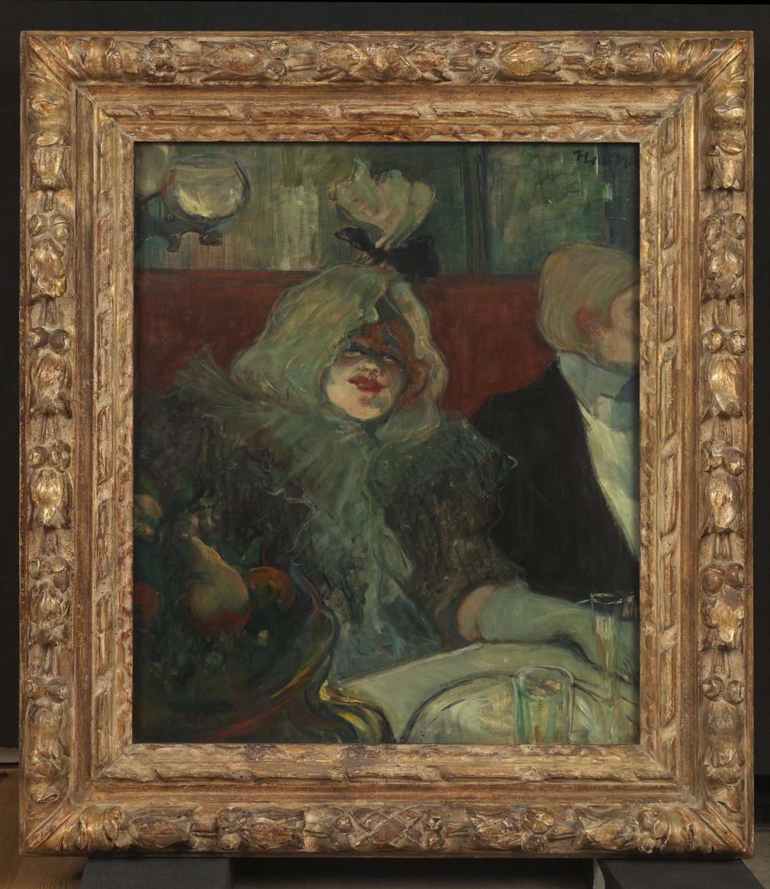 Yksityisessä ruokasalissa (At the Rat Mort), n. 1899 (katso myös 3749) tekijältä Henri de Toulouse Lautrec