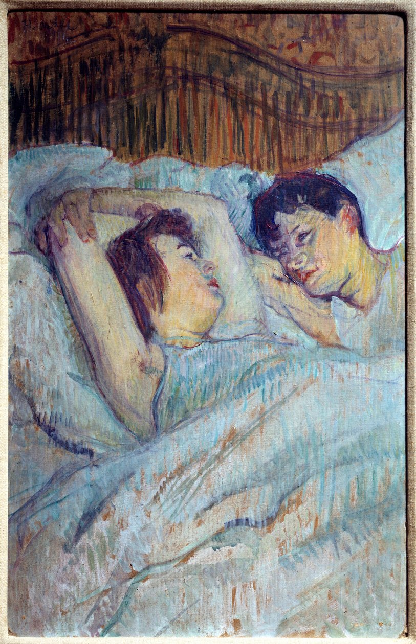 Henri de Toulouse Lautrecin maalaus sängyssä (Toulouse-Lautrec tekijältä Henri de Toulouse Lautrec