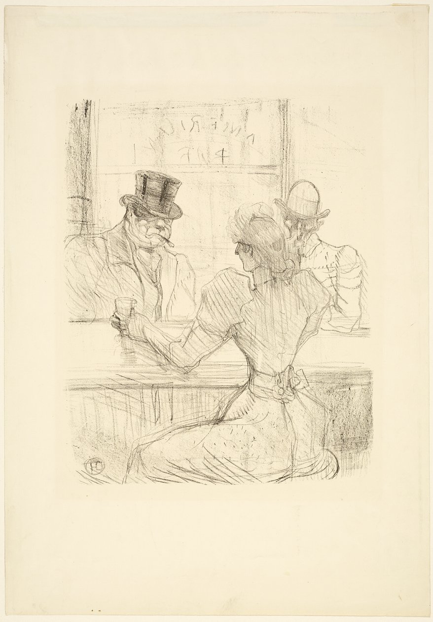 Picton Barissa (amerikkalainen baari), rue Scribe tekijältä Henri de Toulouse Lautrec