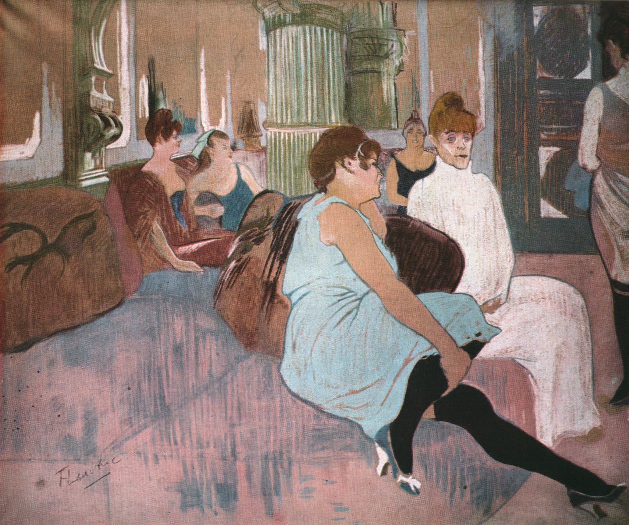 "Rue des Moulinsin salongissa", 1894, 1952. tekijältä Henri de Toulouse Lautrec