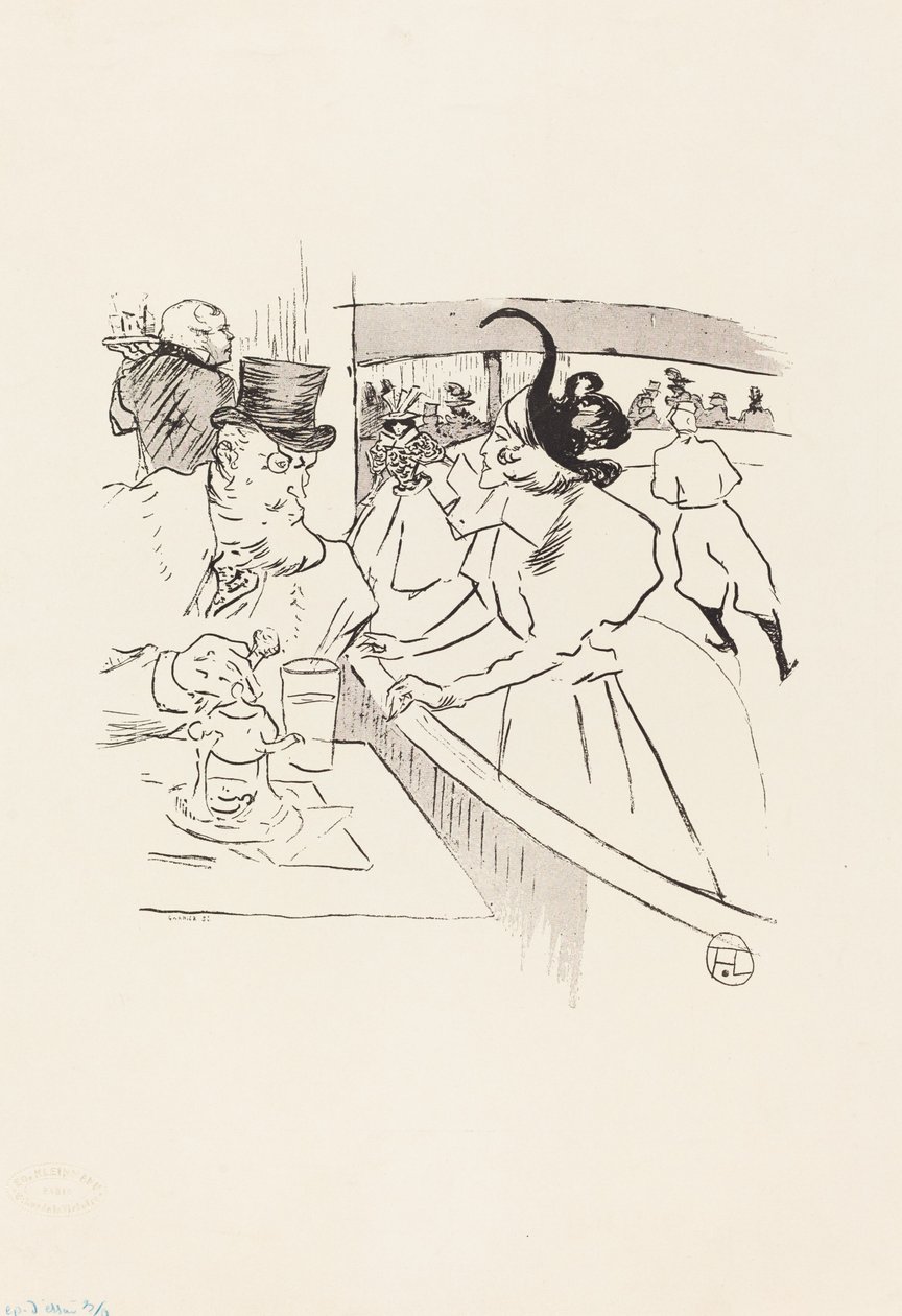 Luisteluammattilaisen kauneudenhoitolassa, 1895. tekijältä Henri de Toulouse Lautrec