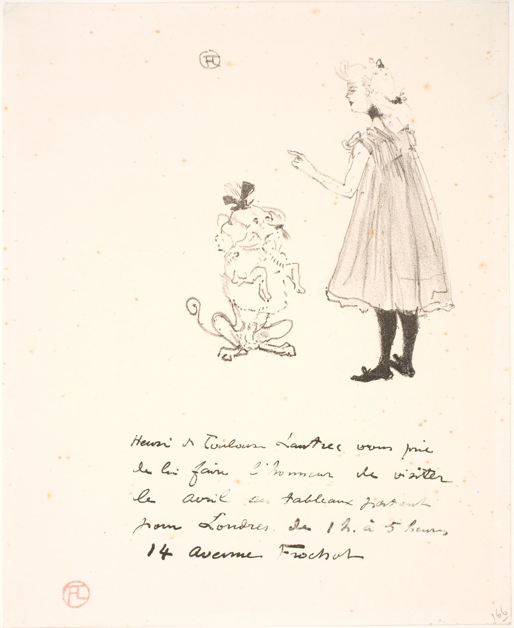 Kutsu näyttelyyn tekijältä Henri de Toulouse Lautrec