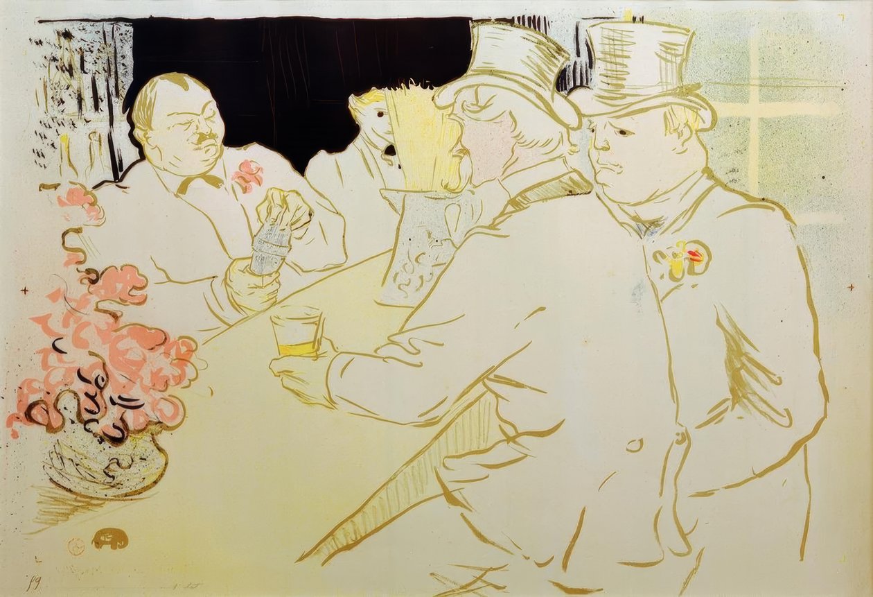 Irish American Bar, Rue Royale, The Chap Book tekijältä Henri de Toulouse Lautrec