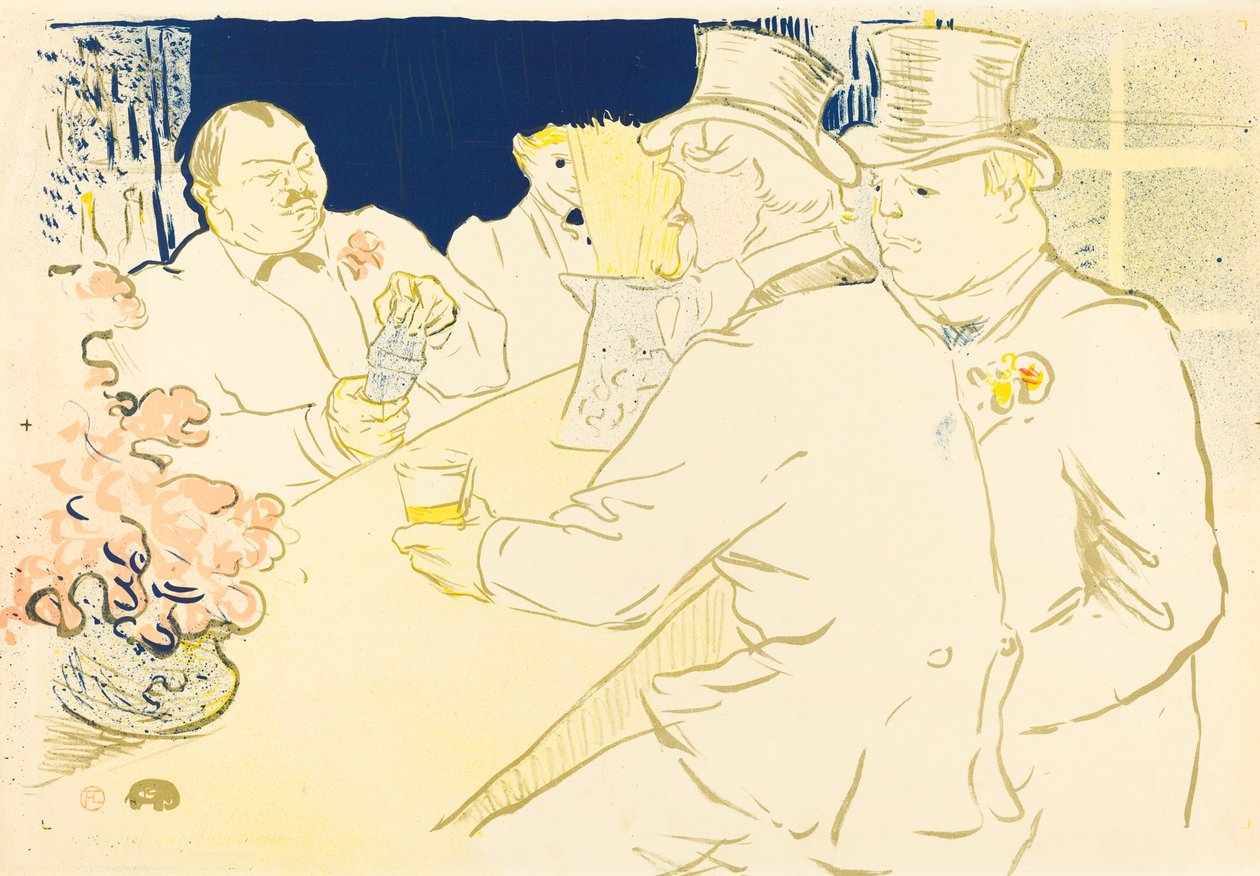 Irlantilainen ja amerikkalainen baari, rue Royale tekijältä Henri de Toulouse Lautrec