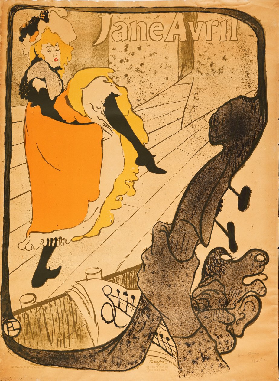 Jane Avril, 1893 tekijältä Henri de Toulouse Lautrec