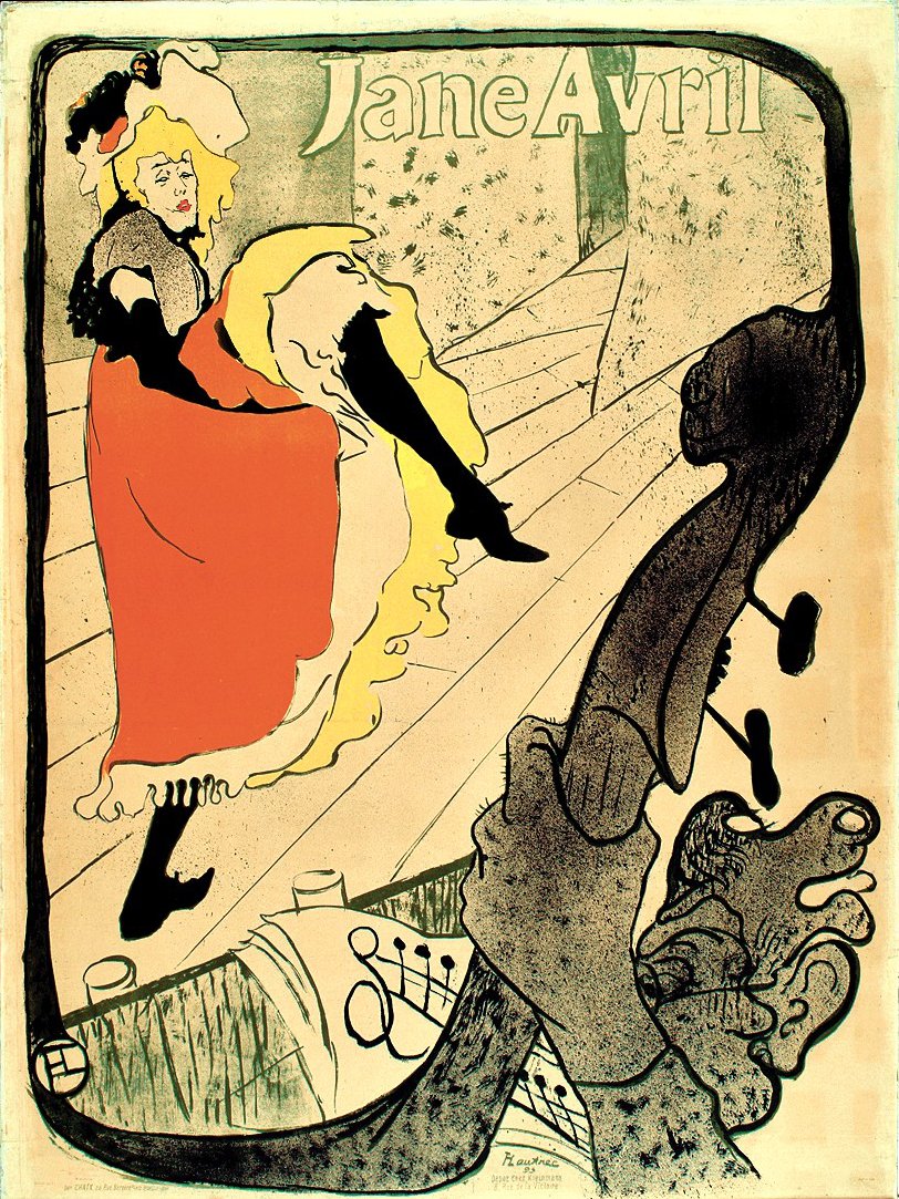 Jane Avril, 1893., 1893. finlandesa tekijältä Henri de Toulouse Lautrec