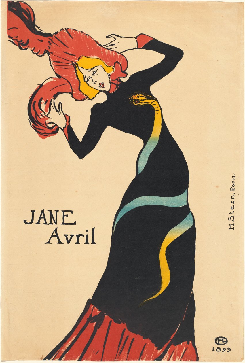 Jane Avril, 1899. tekijältä Henri de Toulouse Lautrec