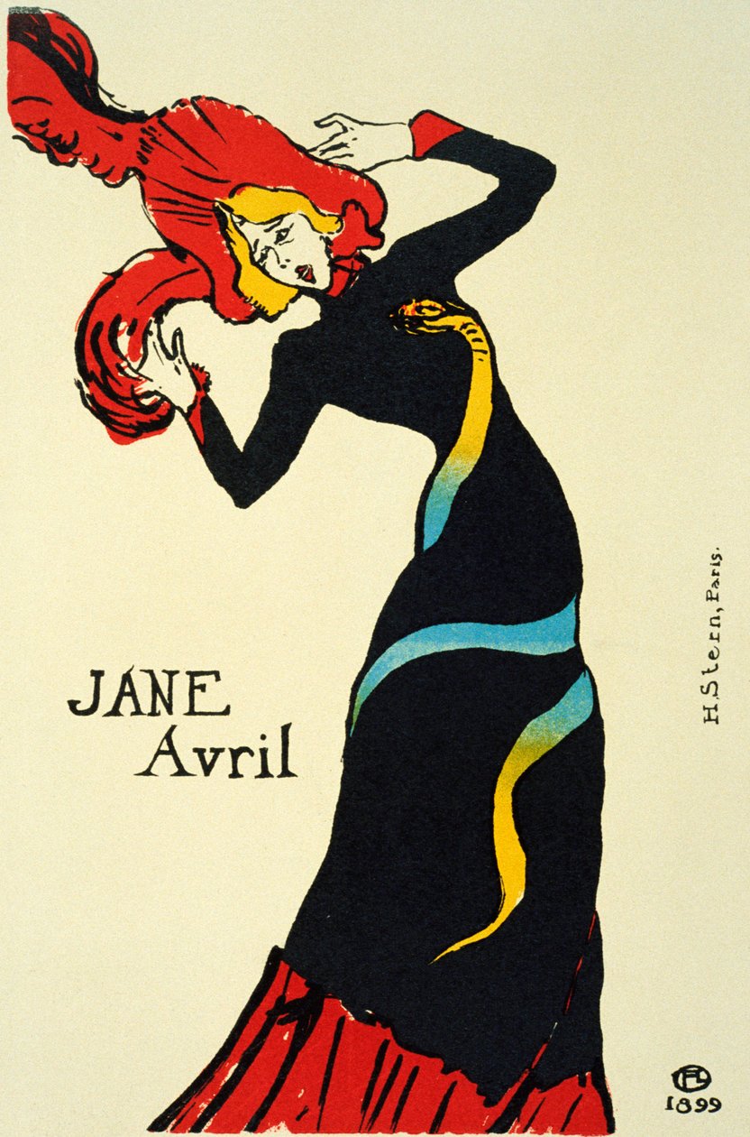 Jane Avril, 1899. tekijältä Henri de Toulouse Lautrec