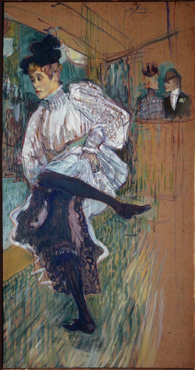 Jane Avril tanssii - öljy pahville tekijältä Henri de Toulouse Lautrec