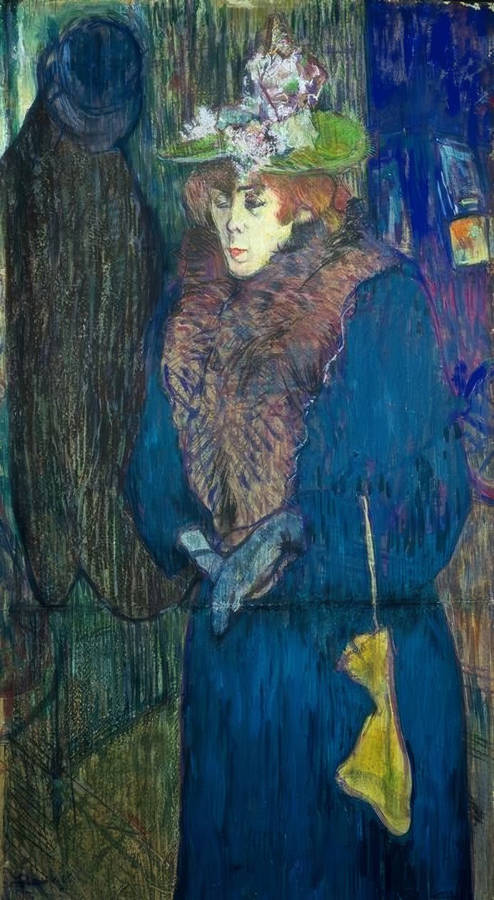 Jane Avril osallistuja Moulin-Rougessa tekijältä Henri de Toulouse Lautrec