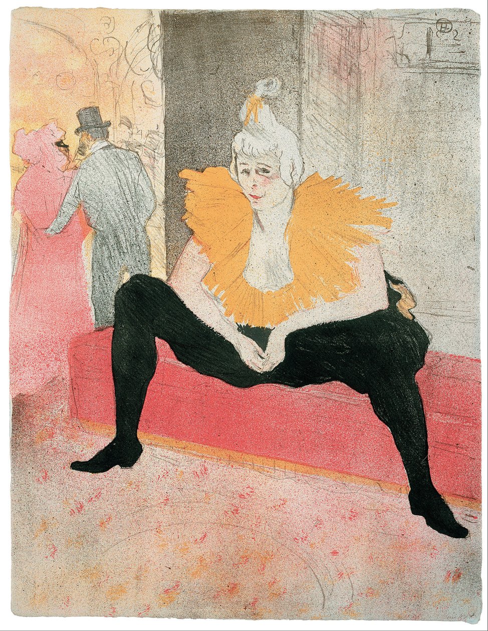 La Clownesse assise tekijältä Henri de Toulouse Lautrec