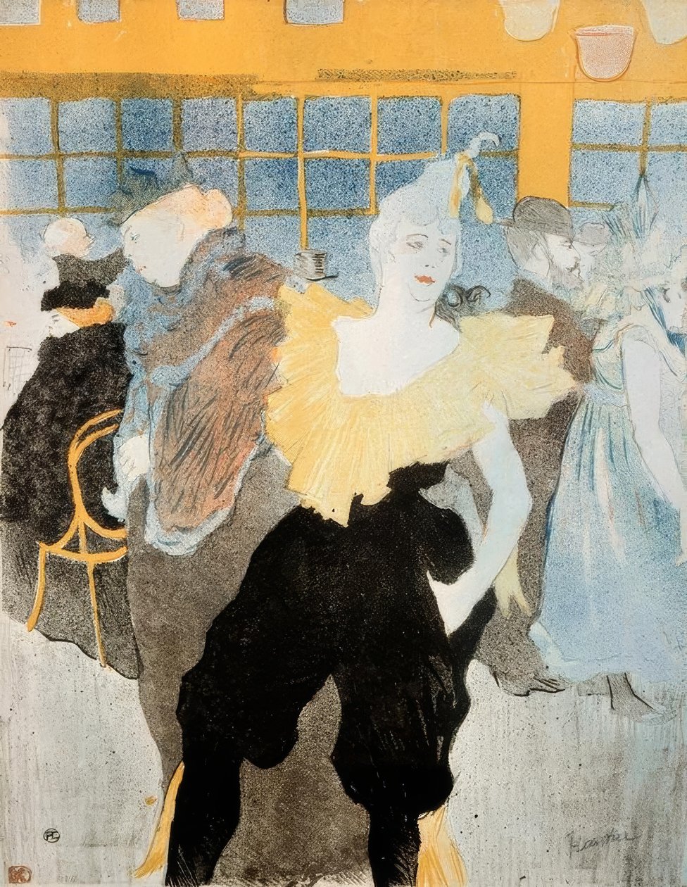 La Clownesse tai Moulin Rouge tekijältä Henri de Toulouse-Lautrec