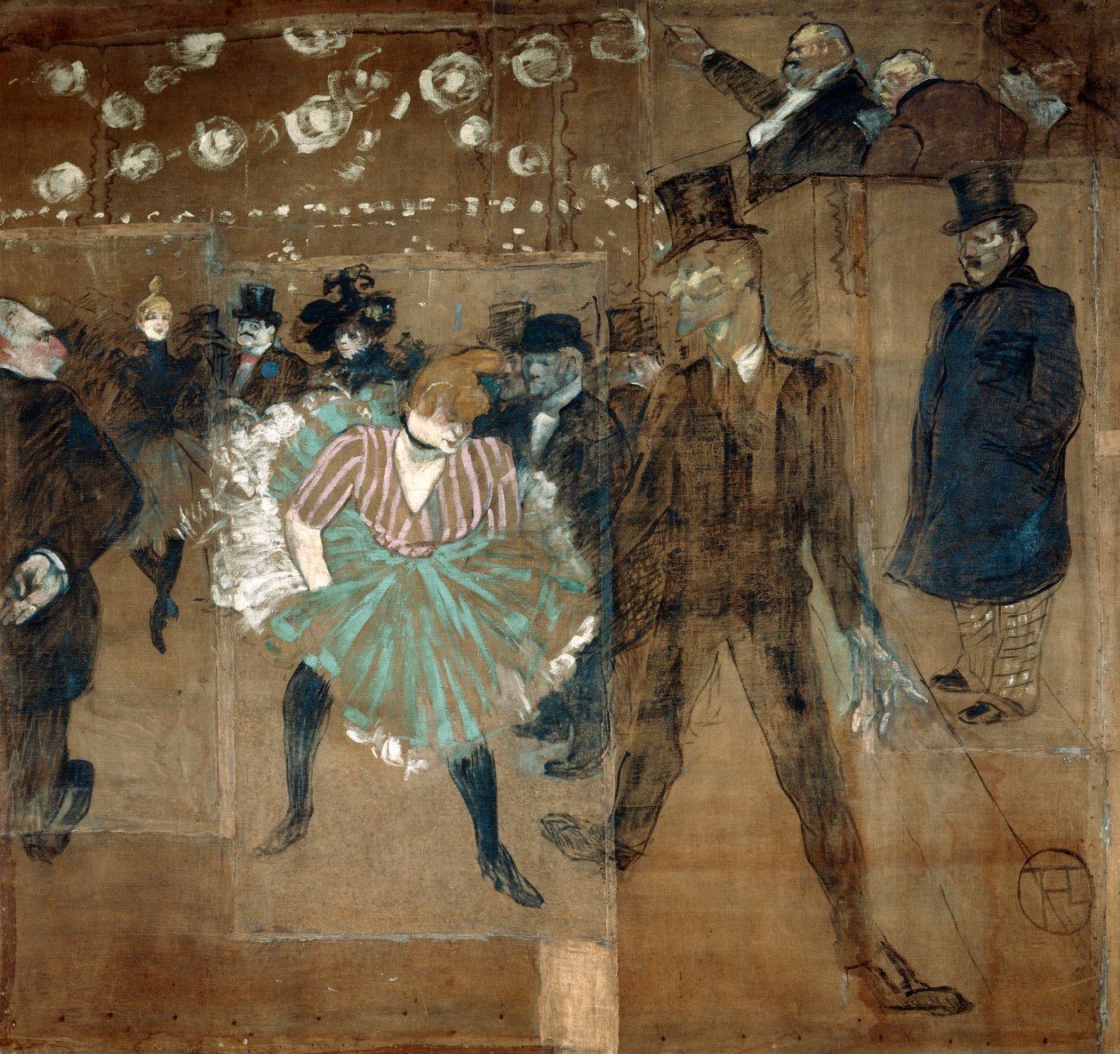 La Goulue ja Valentin le desosse, 1895 tekijältä Henri de Toulouse Lautrec