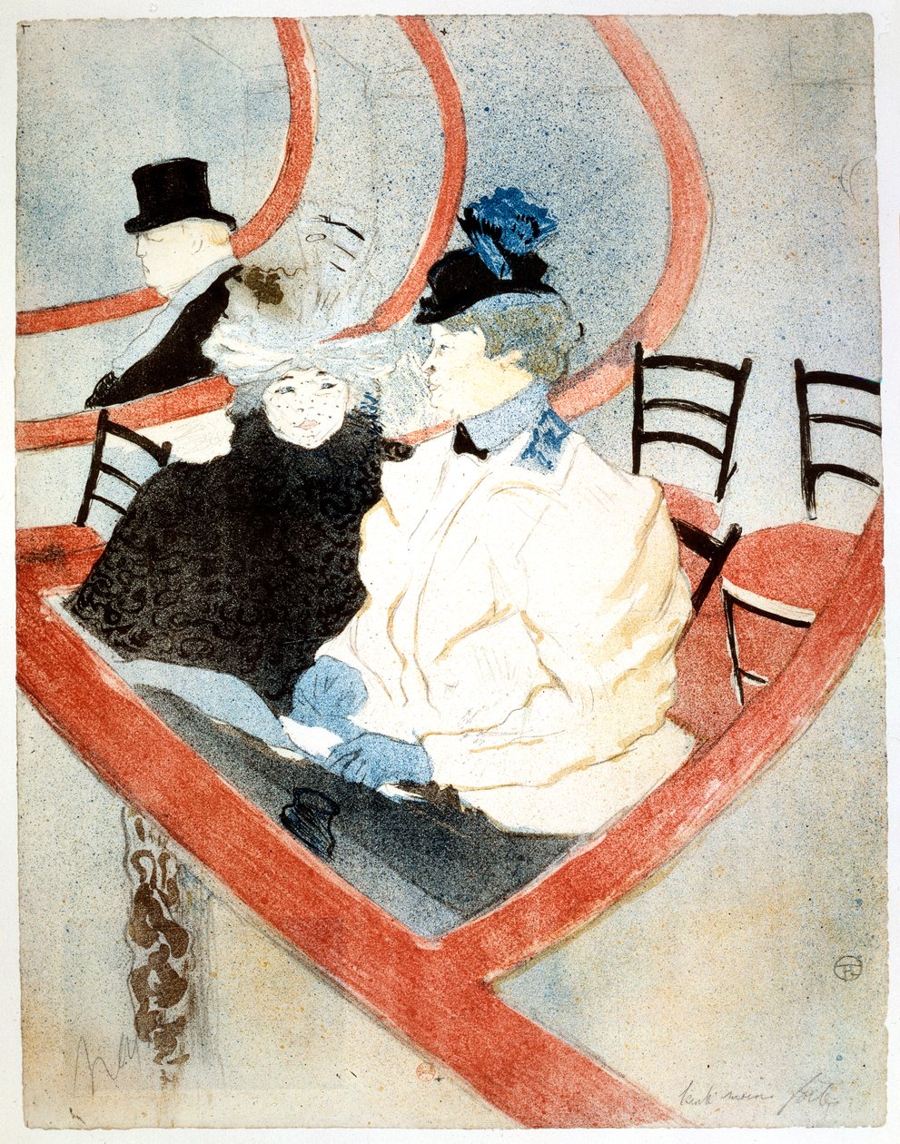 The Grand Lodge The Royal Box, 1896-1897 tekijältä Henri de Toulouse Lautrec