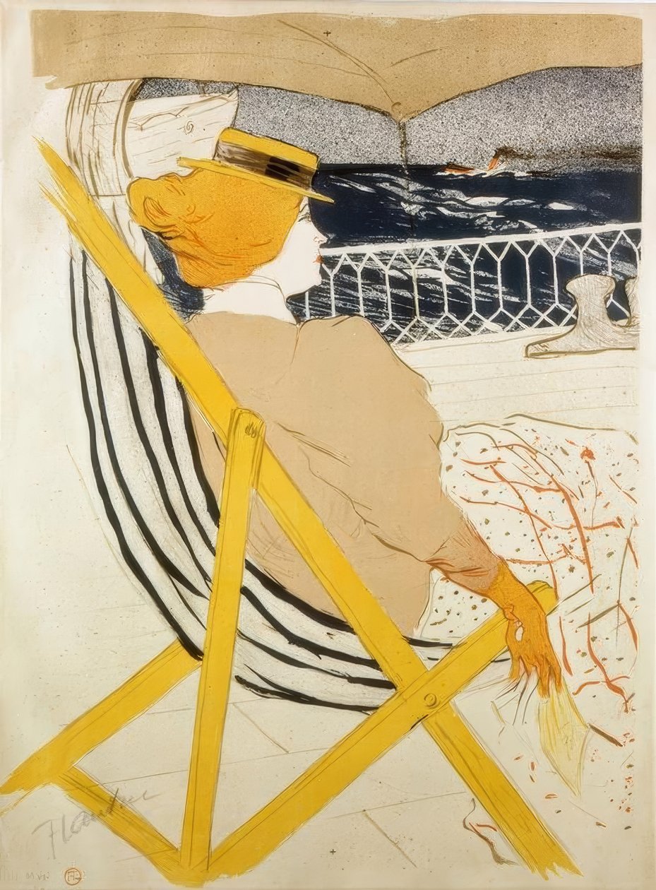 La Passagere du 54 ou Promenade en Yacht tekijältä Henri de Toulouse Lautrec