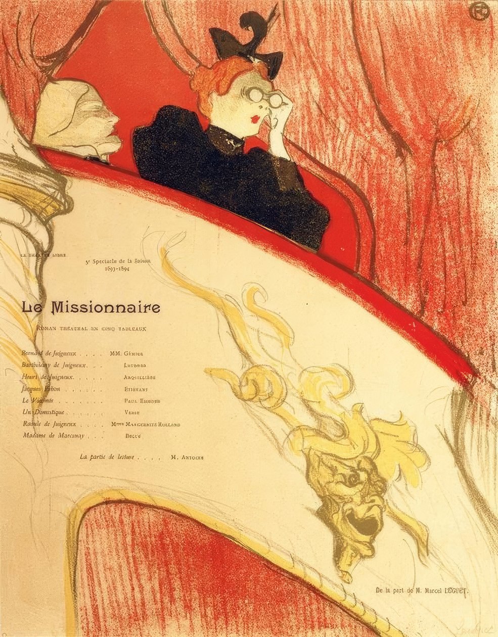 Majatalo kultaisen maskronin luona tekijältä Henri de Toulouse Lautrec