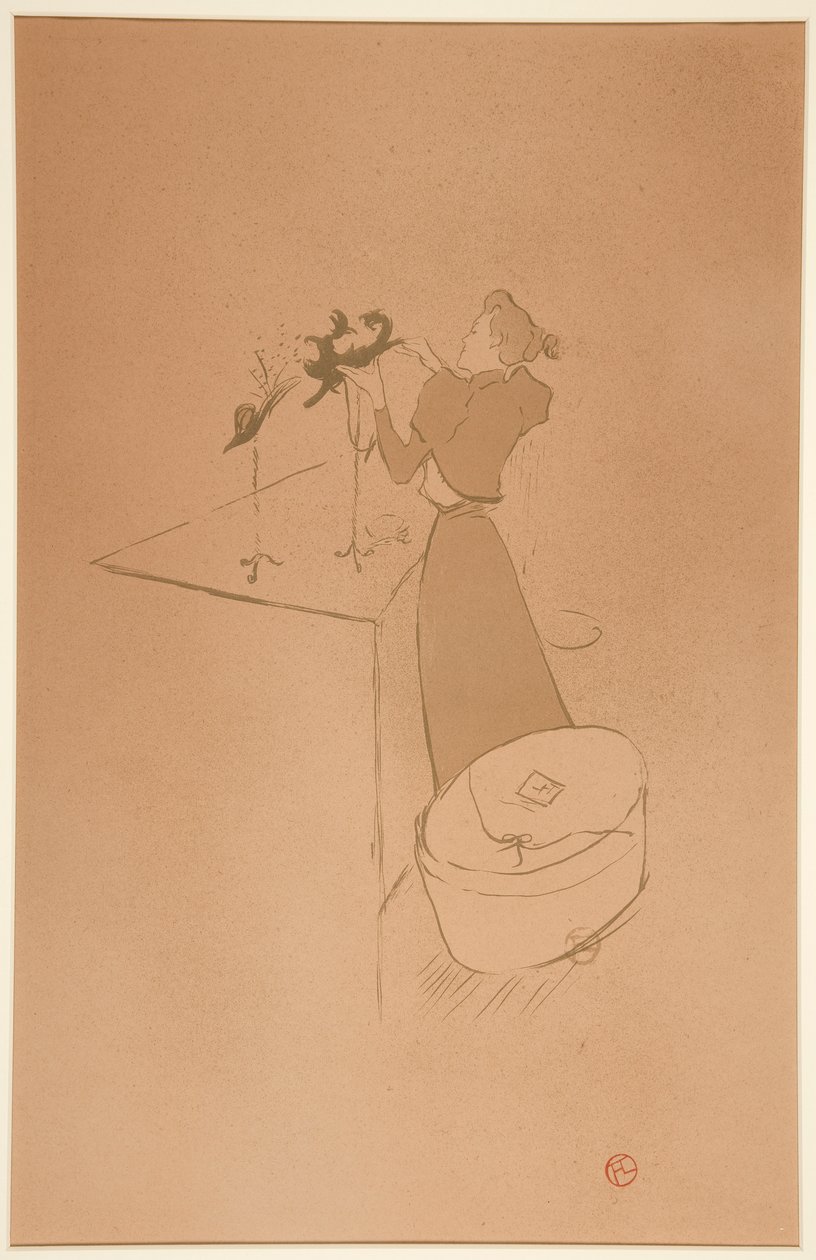 La modiste, Ren?e Vert (The Milliner, Ren?e Vert) tekijältä Henri de Toulouse Lautrec