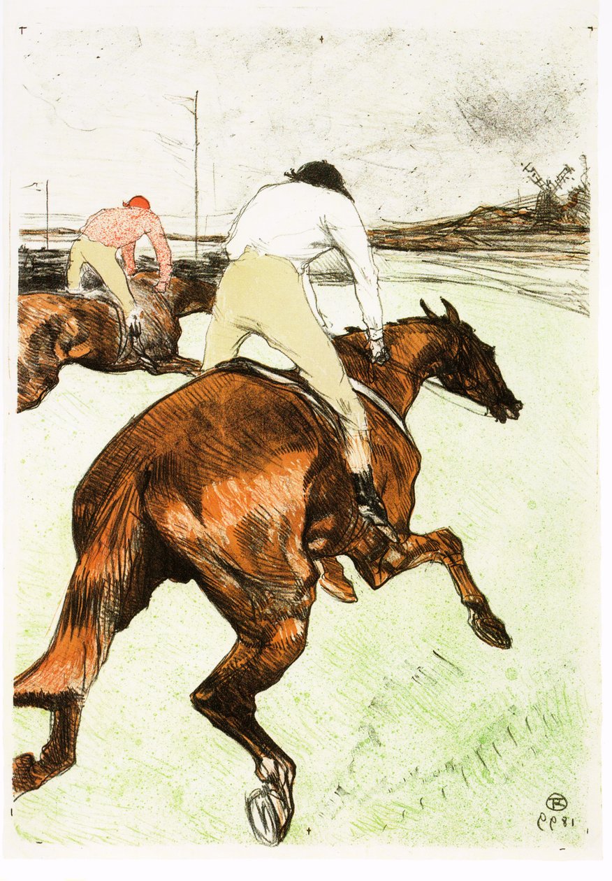 Jockey, 1899 tekijältä Henri de Toulouse Lautrec