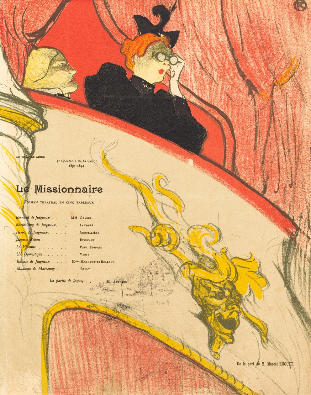 Lähetyssaarnaaja, 1894. tekijältä Henri de Toulouse Lautrec