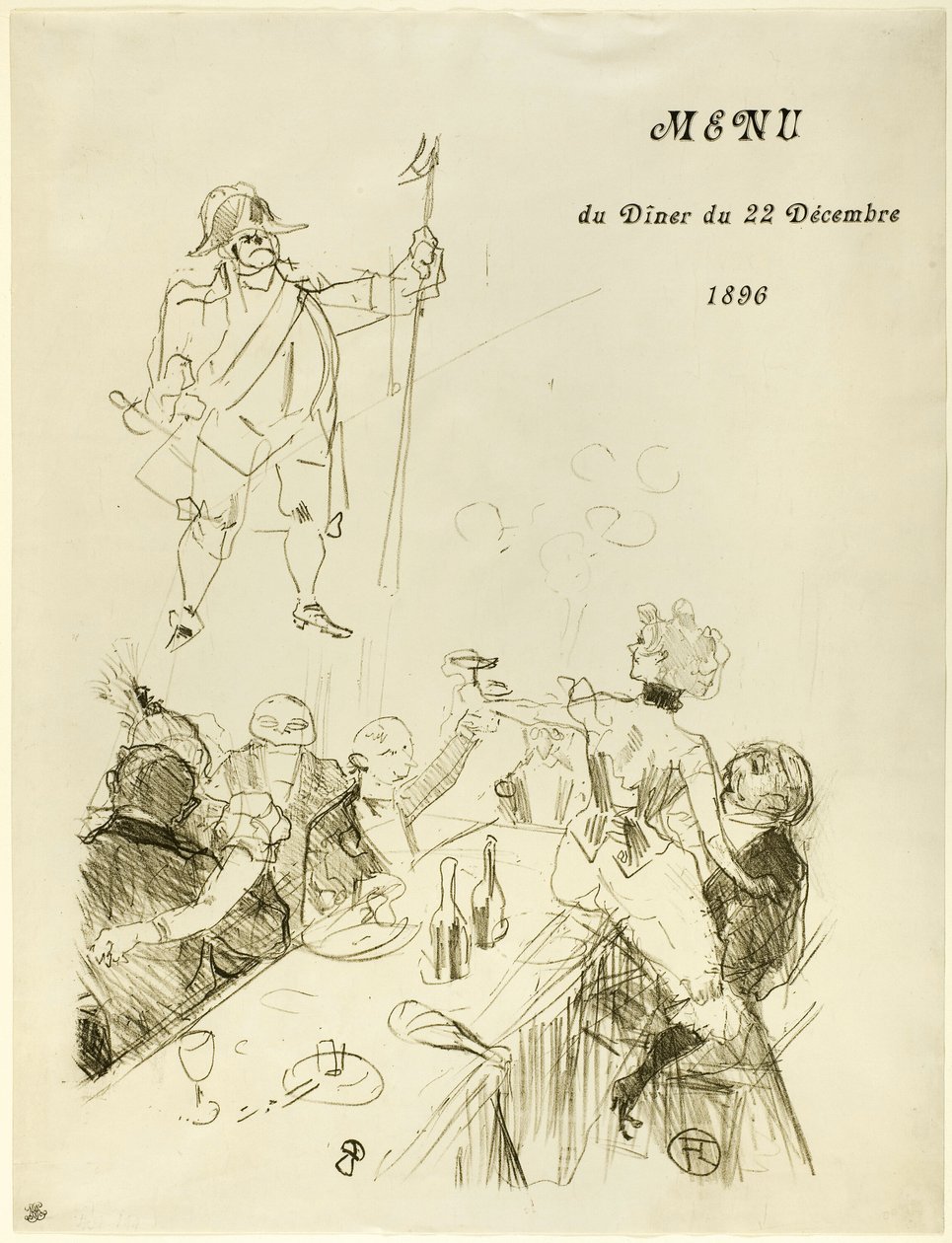 Le Suisse, menu tekijältä Henri de Toulouse Lautrec