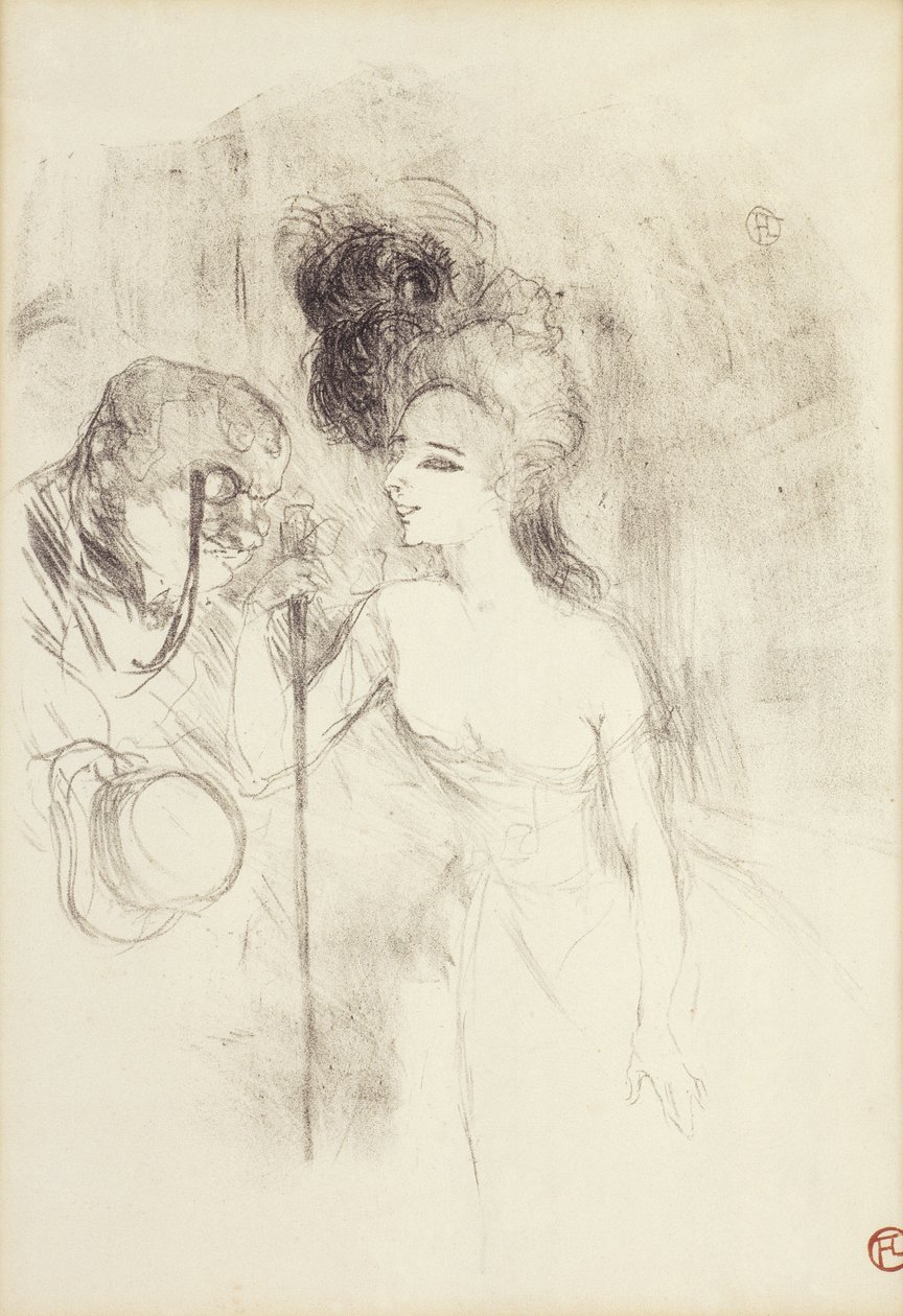 Poistuminen teatterista, 1896 tekijältä Henri de Toulouse Lautrec